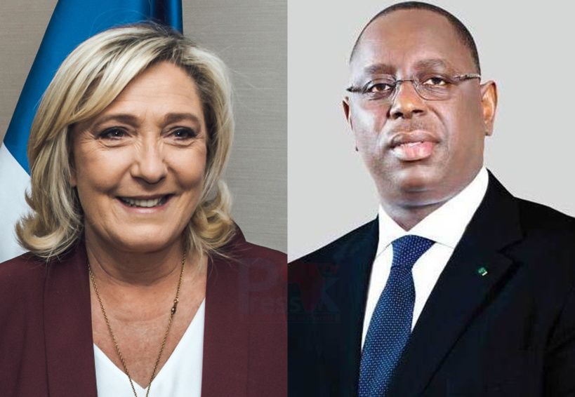 Sénégal: Macky Sall a reçu discrètement Marine Le Pen au Palais